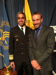 U.S. Surgeon General Vivek Murthy and ASH Executive Director Laurent Huber at HHS