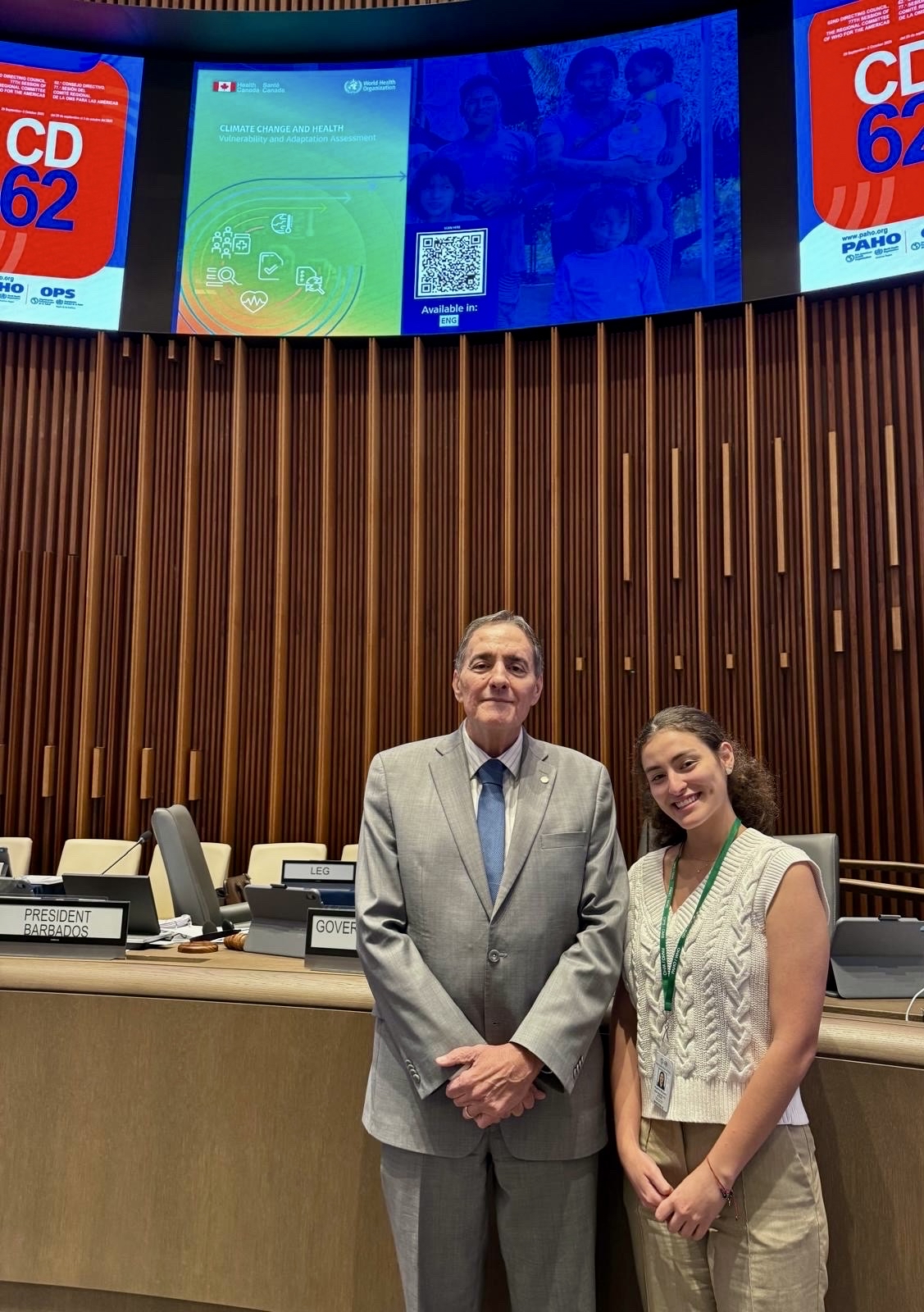 PAHO Director Dr. Jarbas Barbosa and Angeline Morgado, ASH